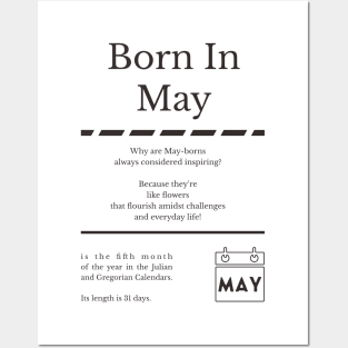 Born in May Posters and Art